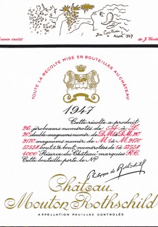 Etiquette Mouton Rothschild 1947