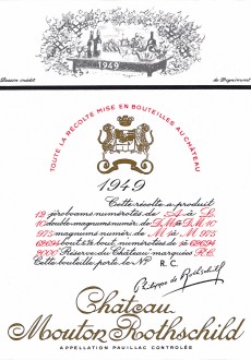 Etiquette Mouton Rothschild 1949