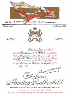 Etiquette Mouton Rothschild 1960