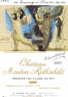 Pablo Picasso - Etiquette Mouton Rothschild 1973