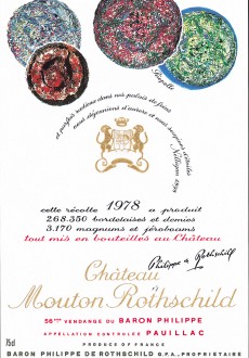 Etiquette Mouton Rothschild 1978
