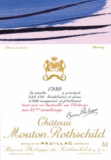 Etiquette Mouton Rothschild 1980