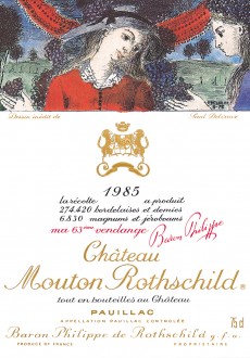 Paul Delvaux - Etiquette Mouton Rothschild 1985