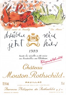 Etiquette Mouton Rothschild 1989