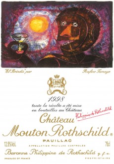 Etiquette Mouton Rothschild 1998
