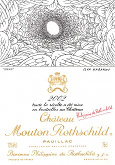 Etiquette Mouton Rothschild 2002