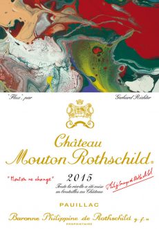 Gerhard Richter étiquette Chateau Mouton Rothschild 2015