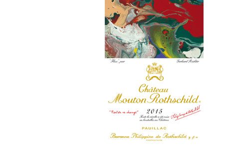 Gerhard Richter Chateau Mouton Rothschild 2015 label