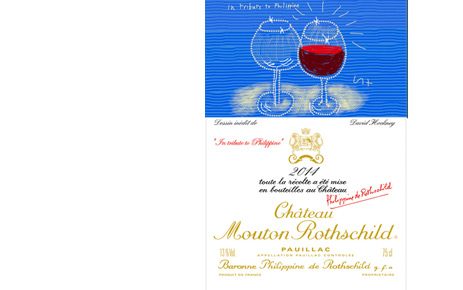 Chateau Mouton Rothschild label 2014 David Hockney
