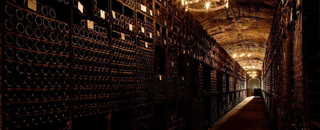 Les caves de Mouton Rothschild contiennent 120 000 bouteilles environ, qui proviennent d’échanges entre Mouton Rothschild et les plus grands châteaux du Bordelais.