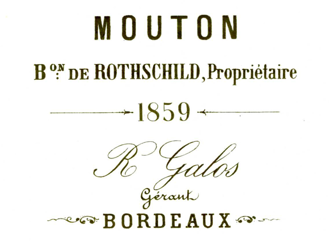 <p>La plus ancienne bouteille de Château Mouton Rothschild est un millésime 1859.</p>
