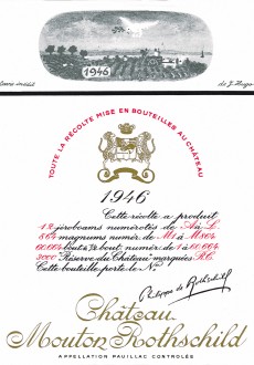 Etiquette Mouton Rothschild 1946