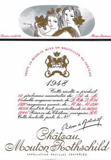 Etiquette Mouton Rothschild 1948