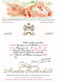 Etiquette Mouton Rothschild 1963