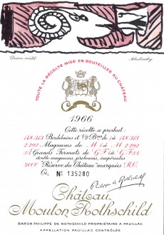 Etiquette Mouton Rothschild 1966