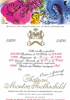 Etiquette Mouton Rothschild 1970