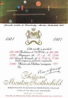 Etiquette Mouton Rothschild 1971