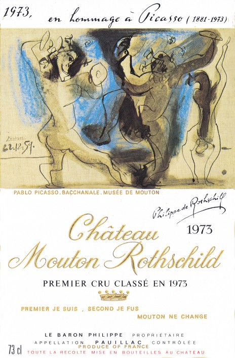 Pablo Picasso - Etiquette Mouton Rothschild 1973