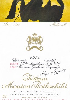 Etiquette Mouton Rothschild 1974