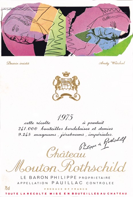 Etiquette Mouton Rothschild 1975