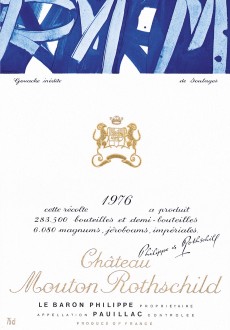 Etiquette Mouton Rothschild 1976