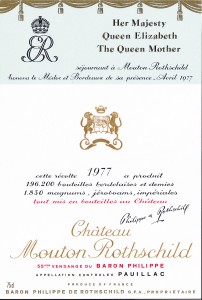 Etiquette Mouton Rothschild 1977