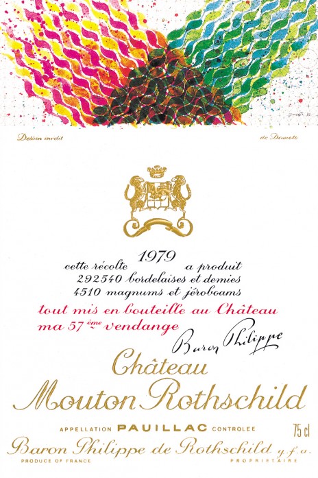 Hisao Domoto - Etiquette Mouton Rothschild 1979