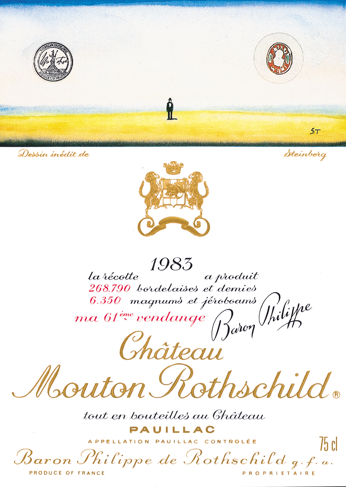 Etiquette Mouton Rothschild 1983