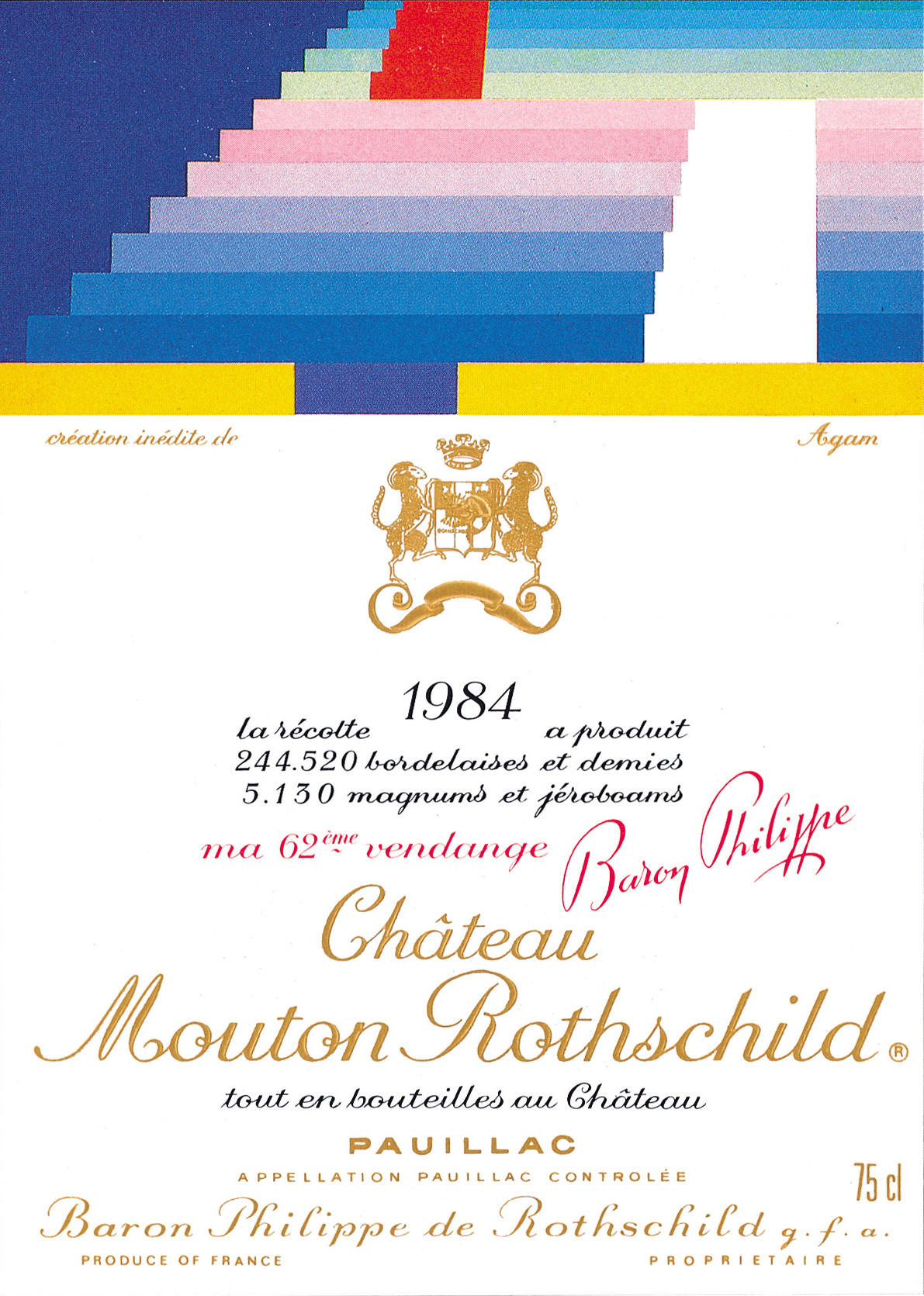 Etiquette Mouton Rothschild 1984