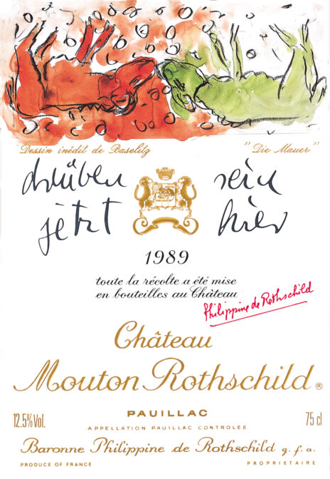 Etiquette Mouton Rothschild 1989