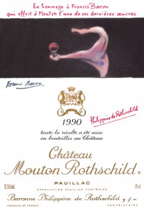 Francis Bacon - Etiquette Mouton Rothschild 1990