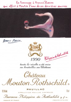 Etiquette Mouton Rothschild 1990