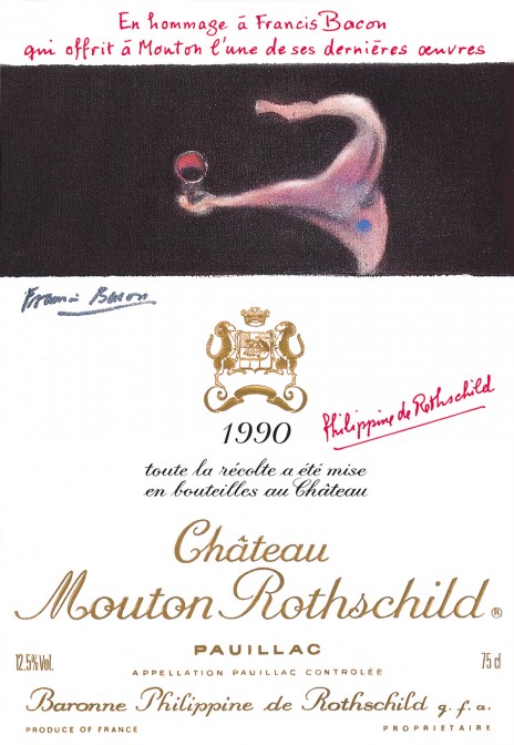 Etiquette Mouton Rothschild 1990