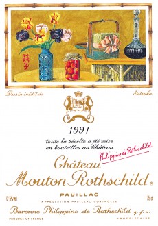 Etiquette Mouton Rothschild 1991