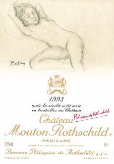 Etiquette Mouton Rothschild 1993