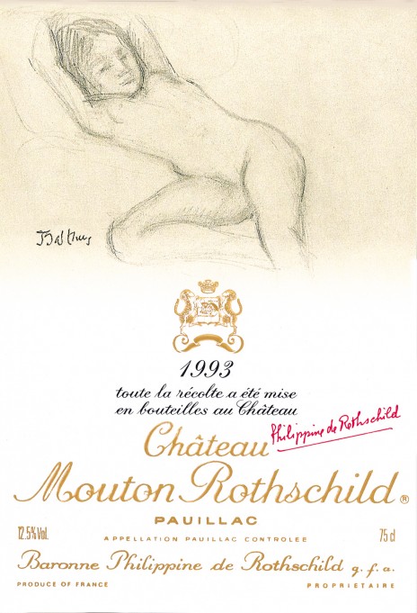 Etiquette Mouton Rothschild 1993