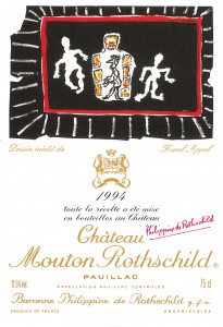 Karel Appel - Etiquette Mouton Rothschild 1994