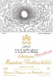 Etiquette Mouton Rothschild 2002