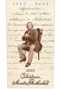 Etiquette Mouton Rothschild 2003