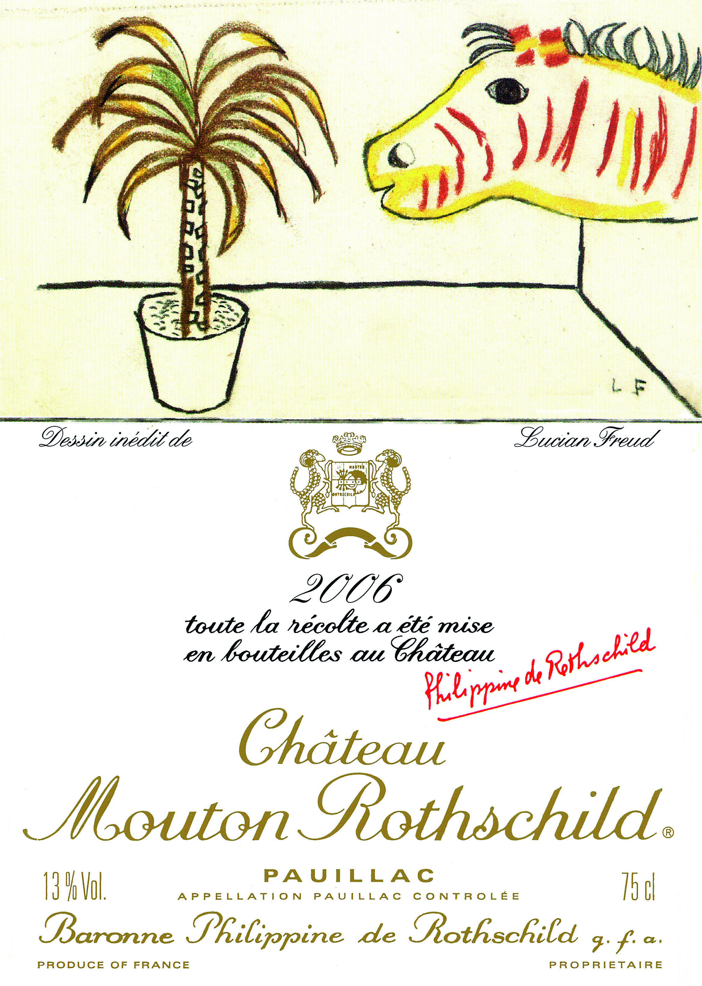 Etiquette Mouton Rothschild 2006