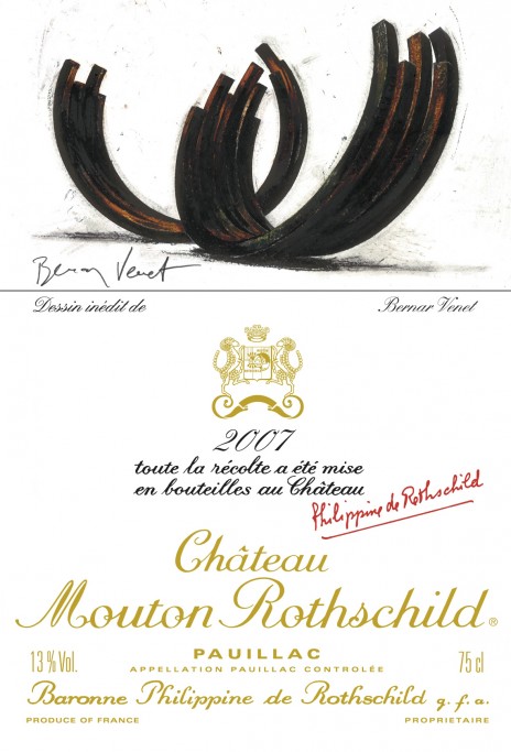 Etiquette Mouton Rothschild 2007