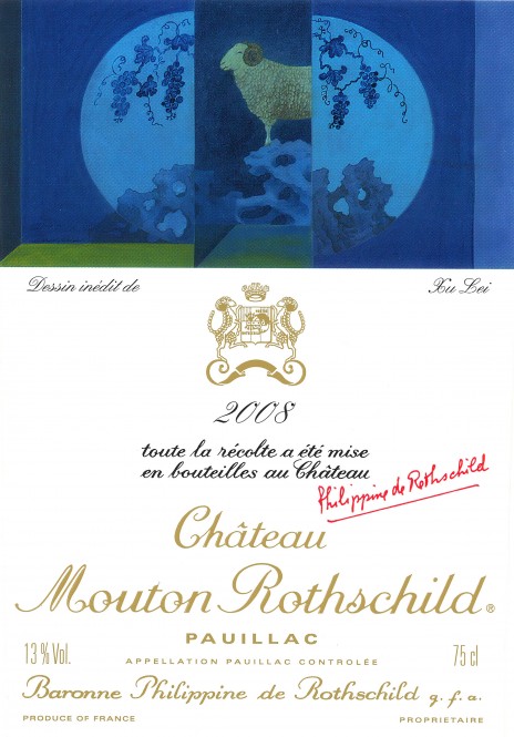 Etiquette Mouton Rothschild 2008