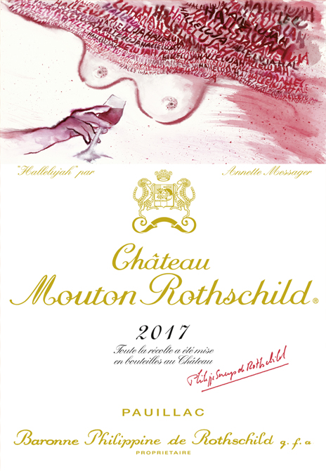 Chateau Mouton Rothschild mlabel 2017 french artist Annette Messager