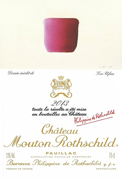 Chateau Mouton Rothschild 2013 label