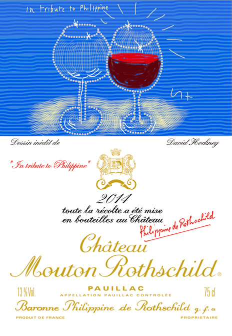 Chateau Mouton Rothschild etiquette 2014 David Hockney