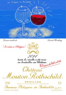 Chateau Mouton Rothschild 2014 label David Hockney