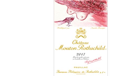 Annette Messager illustrates the label for Chateau Mouton Rothschild 2017