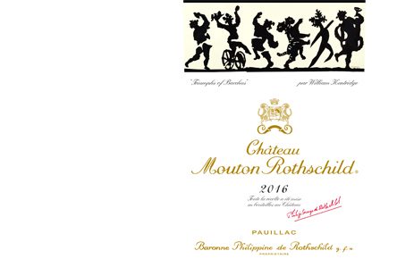 威廉·肯特里奇 Chateau Mouton Rothschild 2016 label, William Kentridge