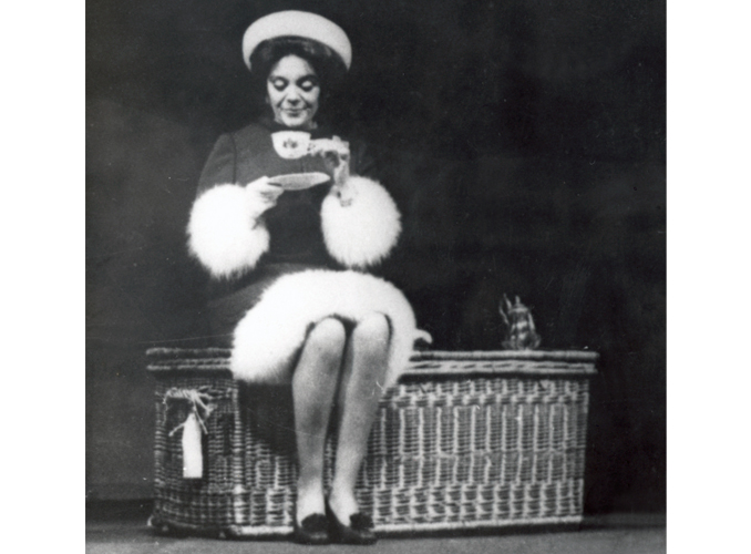 <p>An actress of repute, Baroness Philippine de Rothschild had a stage career under the name Philippine Pascal, notably at the Comédie Française and in the Compagnie Renaud Barrault. Here, in the play Harold and Maud in the 1970s.</p>
