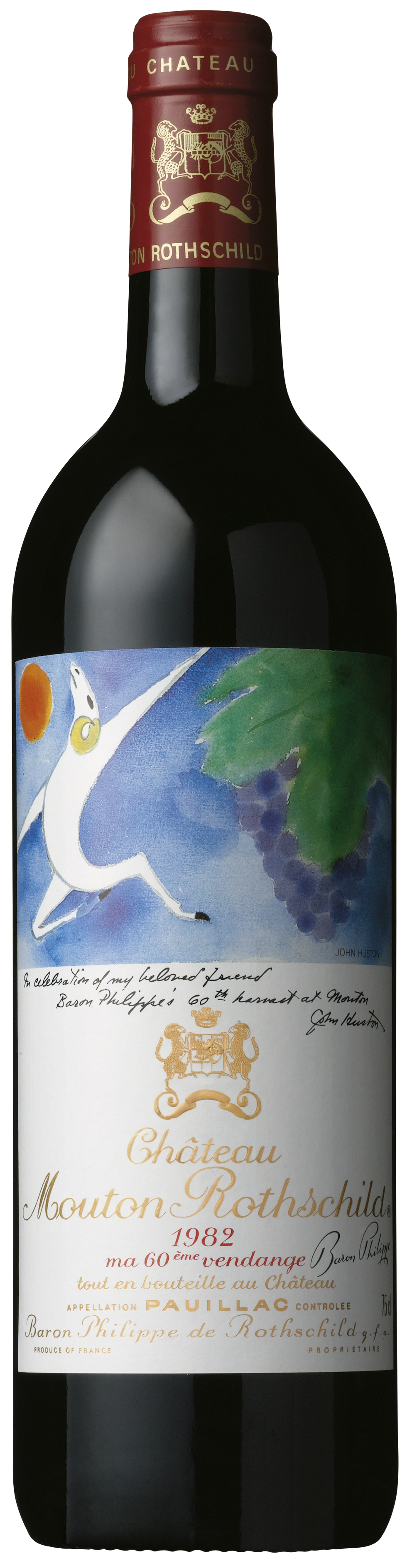Bouteille Mouton Rothschild 1993 - Étiquette D'Art Balthus - Collection & Décoration
